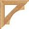 Ekena Millwork Westlake Traditional Rough Sawn Bracket w/ Offset Brace, Western Red Cedar, 6"W x 26"D x 26"H BKT0604X26X26WTL01RWR - alternate 2